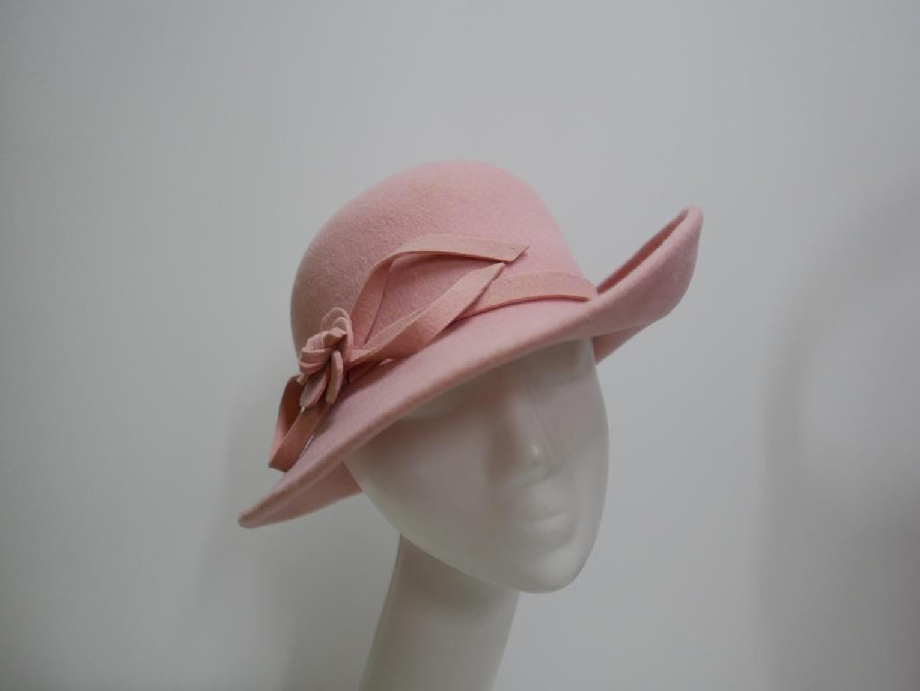 Rita różowy kapelusz filcowy 53-56 cm