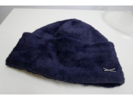 Granatowa czapka z włosem-"alpaka"