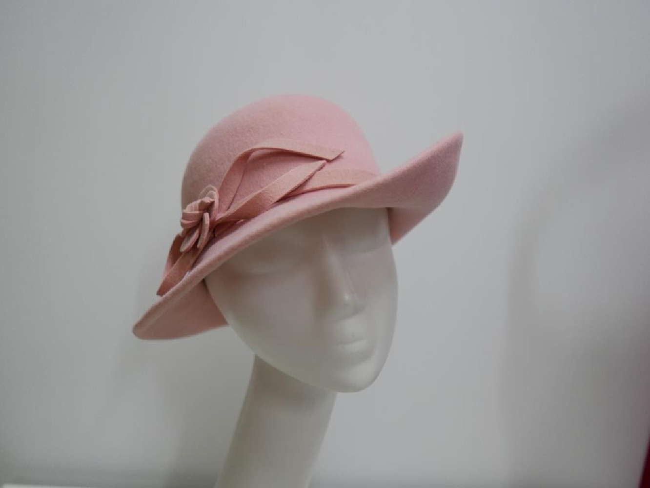 Rita różowy kapelusz filcowy 53-56 cm