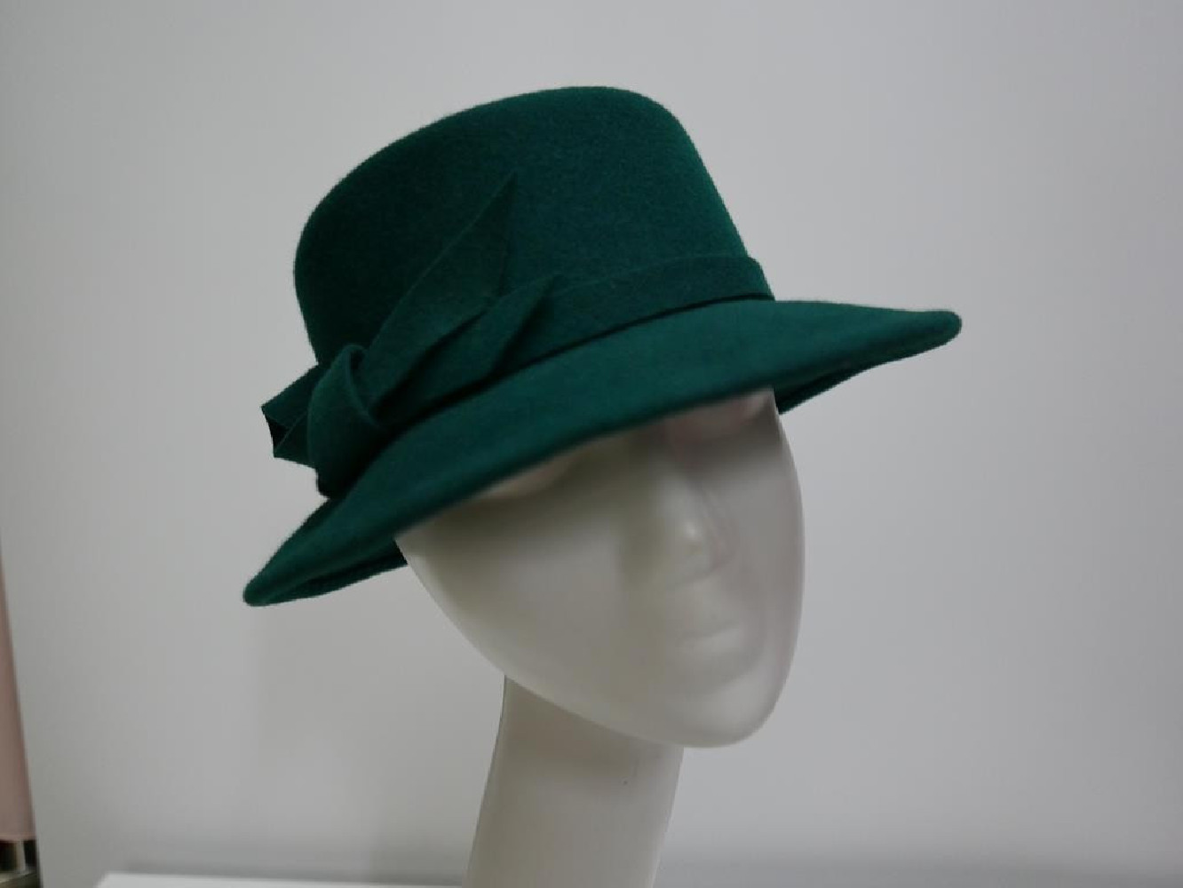 Oliwia zielony kapelusz filcowy-53-55 cm