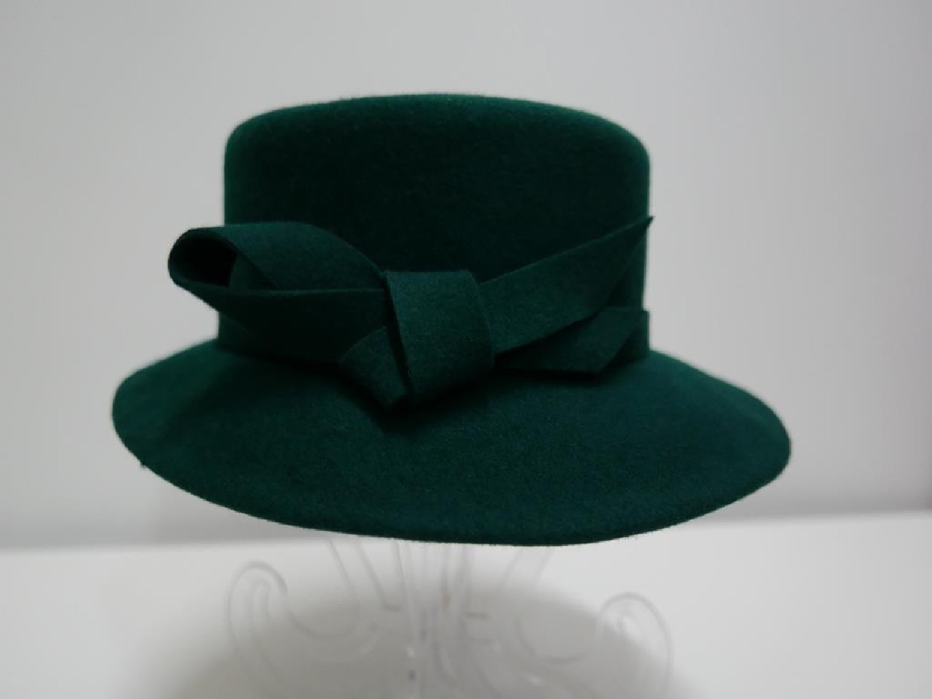 Oliwia zielony kapelusz filcowy-53-55 cm
