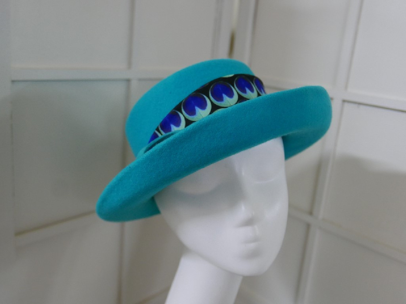 Luba, turkusowy kapelusz filcowy 55-58 cm