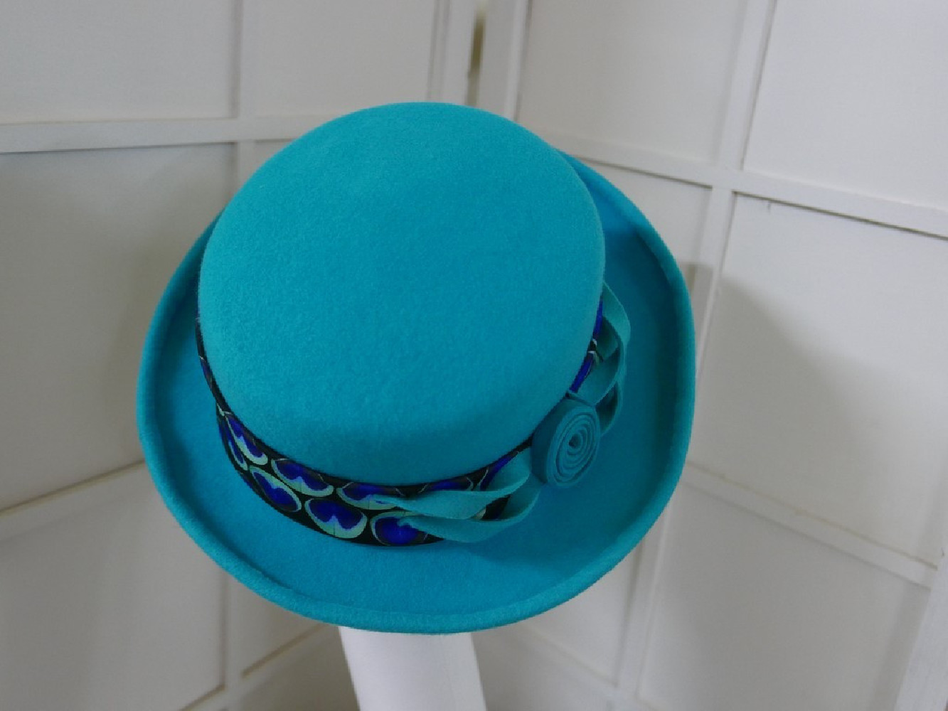 Luba, turkusowy kapelusz filcowy 55-58 cm