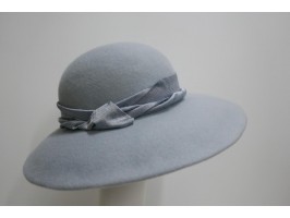 Vegas-błękitno szary kapelusz z dużym rondem 53-56 cm