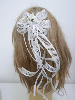 Kokarda do wianka komunijnego biało zielona