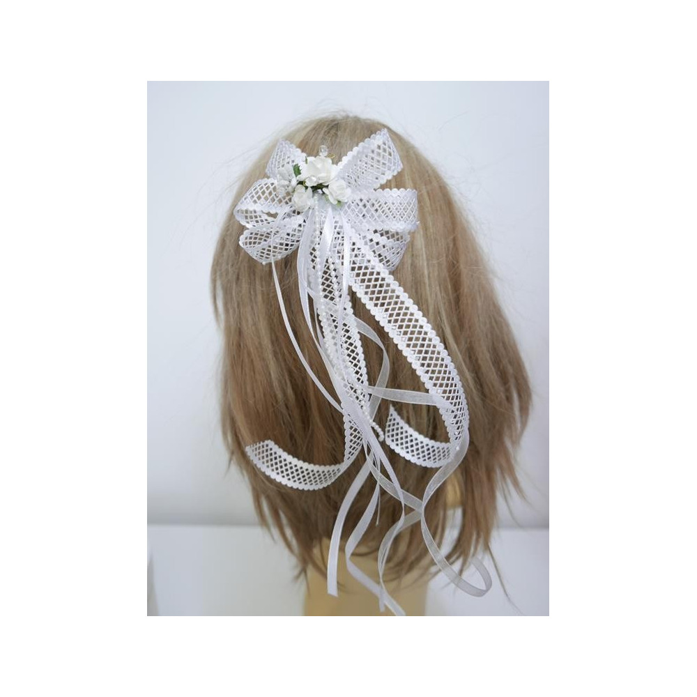 Kokarda do wianka komunijnego biało zielona