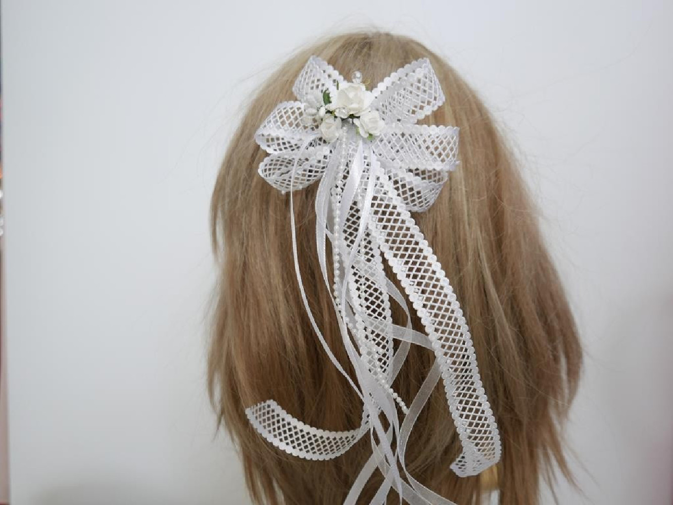 Kokarda do wianka komunijnego biało zielona