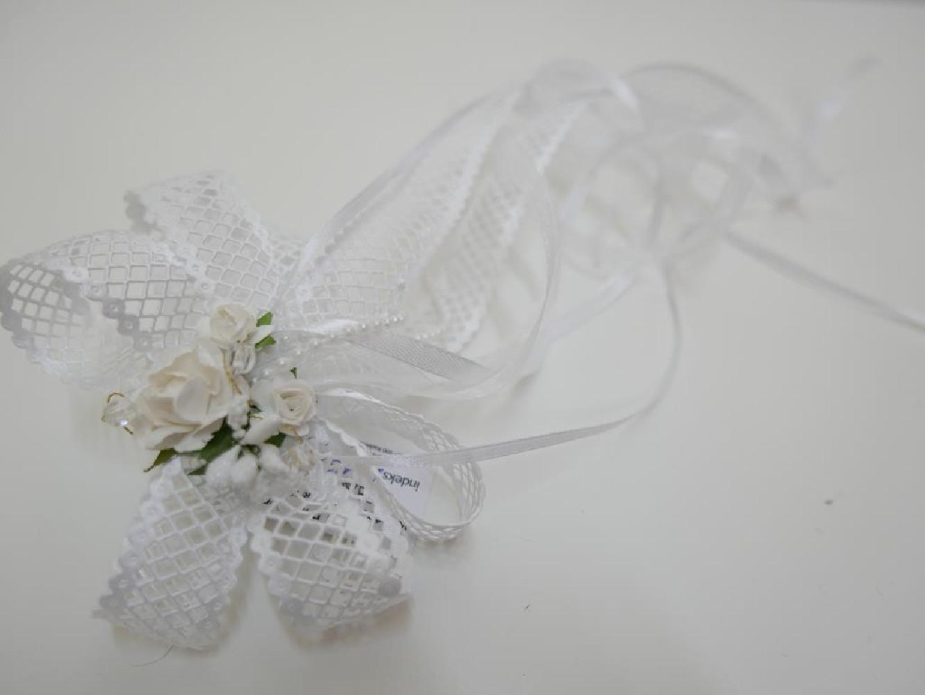 Kokarda do wianka komunijnego biało zielona