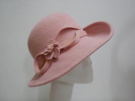 Rita różowy kapelusz filcowy 53-56 cm