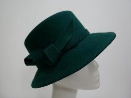 Oliwia zielony kapelusz filcowy-53-55 cm