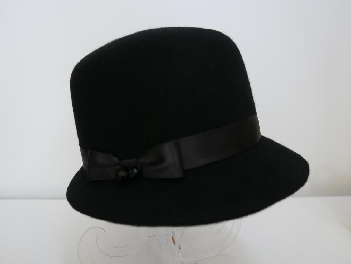 Stellina czarny filcowy kapelusz  56-58 cm