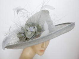 Royal Ascot szary kapelusz sinamay  56-57 cm
