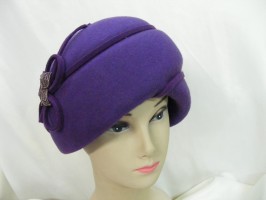 Alabina-fioletowy turban Vinage 55-58 cm