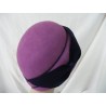 Turban-fioletowa filcowa czapka Vinage 57-60cm