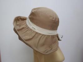 Ciemny beż letni kapelusz tkanina do 60 cm regulowany