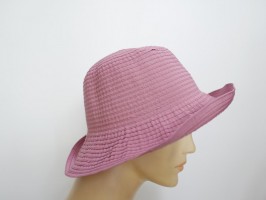 Wrzosowy letni  kapelusz ryps 57-58 cm