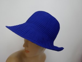Szafirowy letni  kapelusz ryps 55-56 cm