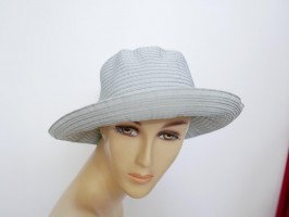 Szary letni  kapelusz ryps 55-56 cm