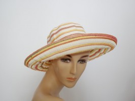 Multikolor kapelusz ryps bawełna z rondem do  modelowania 54-56 cm