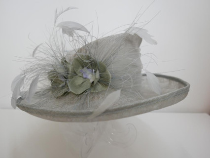 Royal Ascot szary kapelusz sinamay  56-57 cm