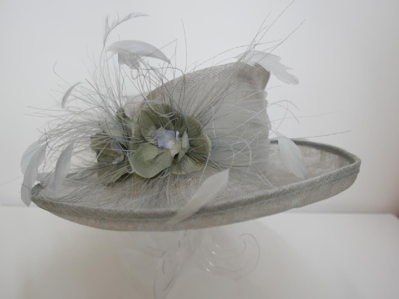 Royal Ascot szary kapelusz sinamay  56-57 cm