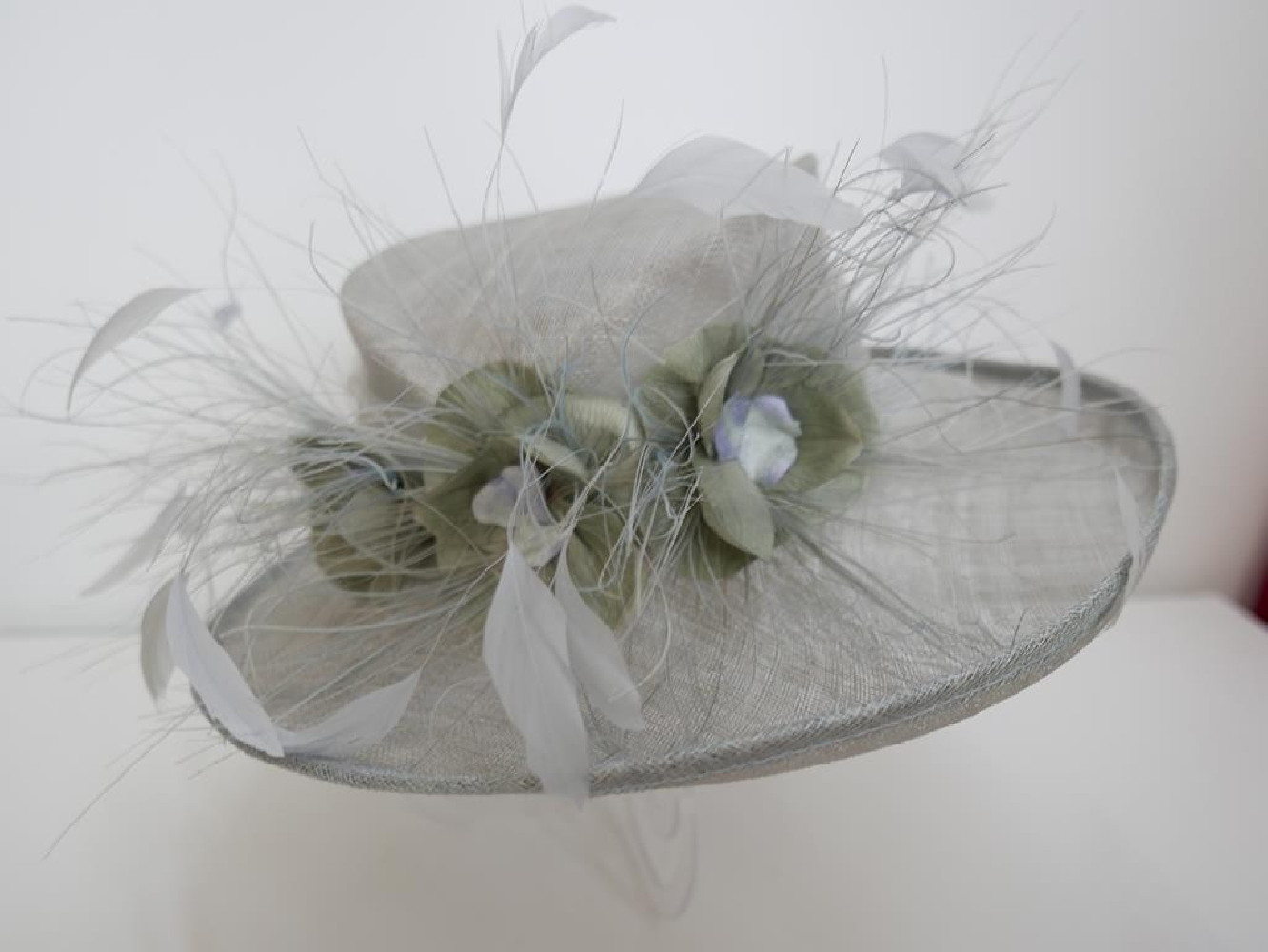 Royal Ascot szary kapelusz sinamay  56-57 cm