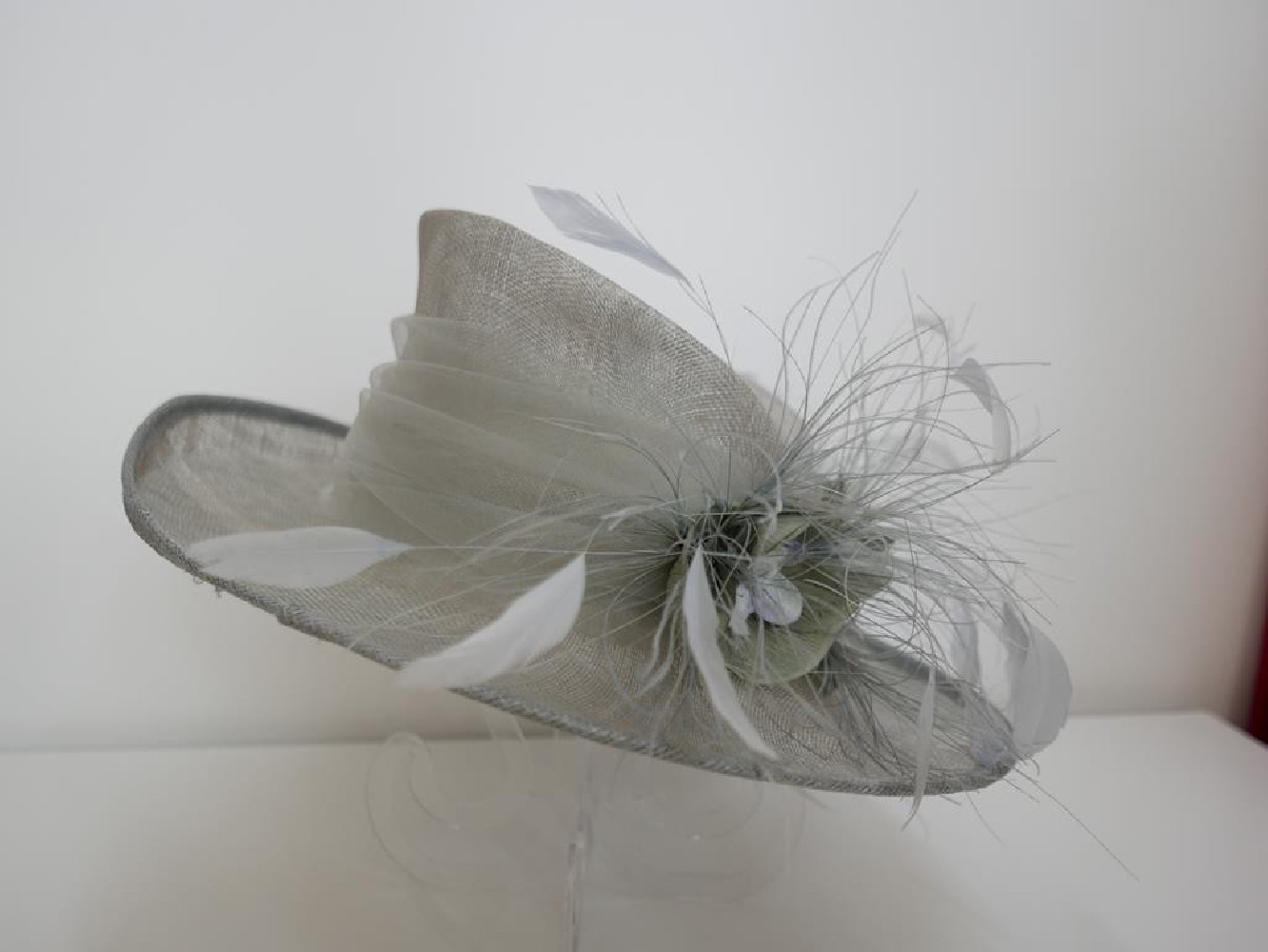 Royal Ascot szary kapelusz sinamay  56-57 cm