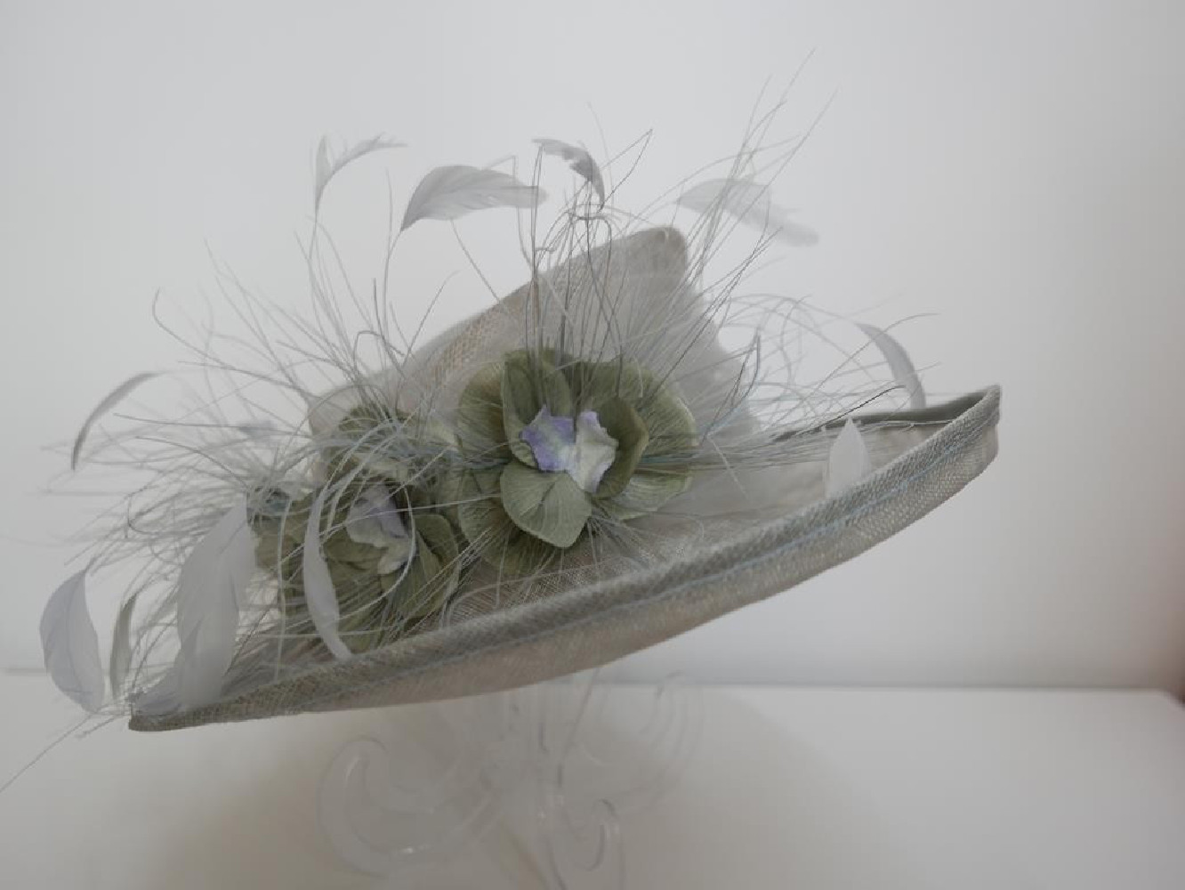 Royal Ascot szary kapelusz sinamay  56-57 cm