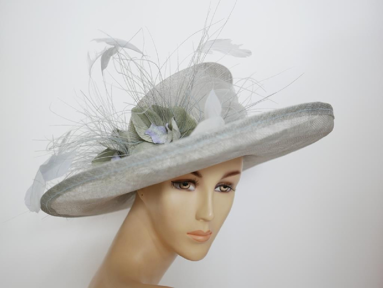 Royal Ascot szary kapelusz sinamay  56-57 cm