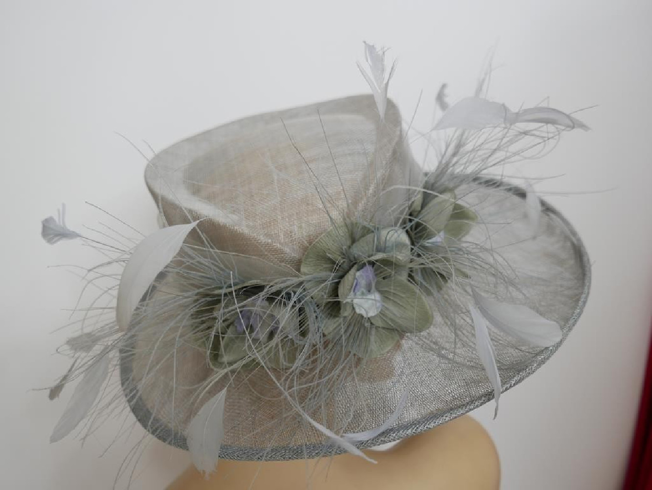 Royal Ascot szary kapelusz sinamay  56-57 cm