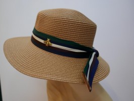 Jasny brąz kanotier kapelusz słomka naturalna do 57 cm