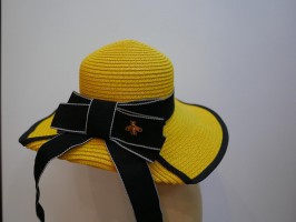 Żółty słomkowy letni  kapelusz  56-57 cm