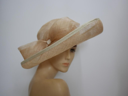 Royal Ascot kapelusz sinamay beżowy 57-58 cm