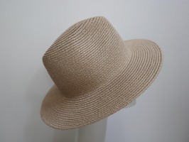 Fedora męski różowe złoto letni  kapelusz do 57 cm regulowany