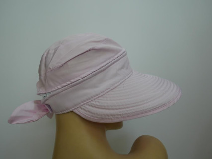 Różowy daszek- czapka z odpinaną główką regulowana