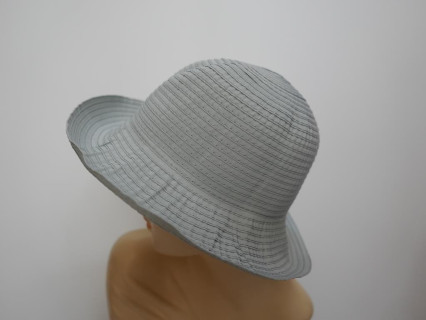 Szary letni  kapelusz ryps 55-56 cm