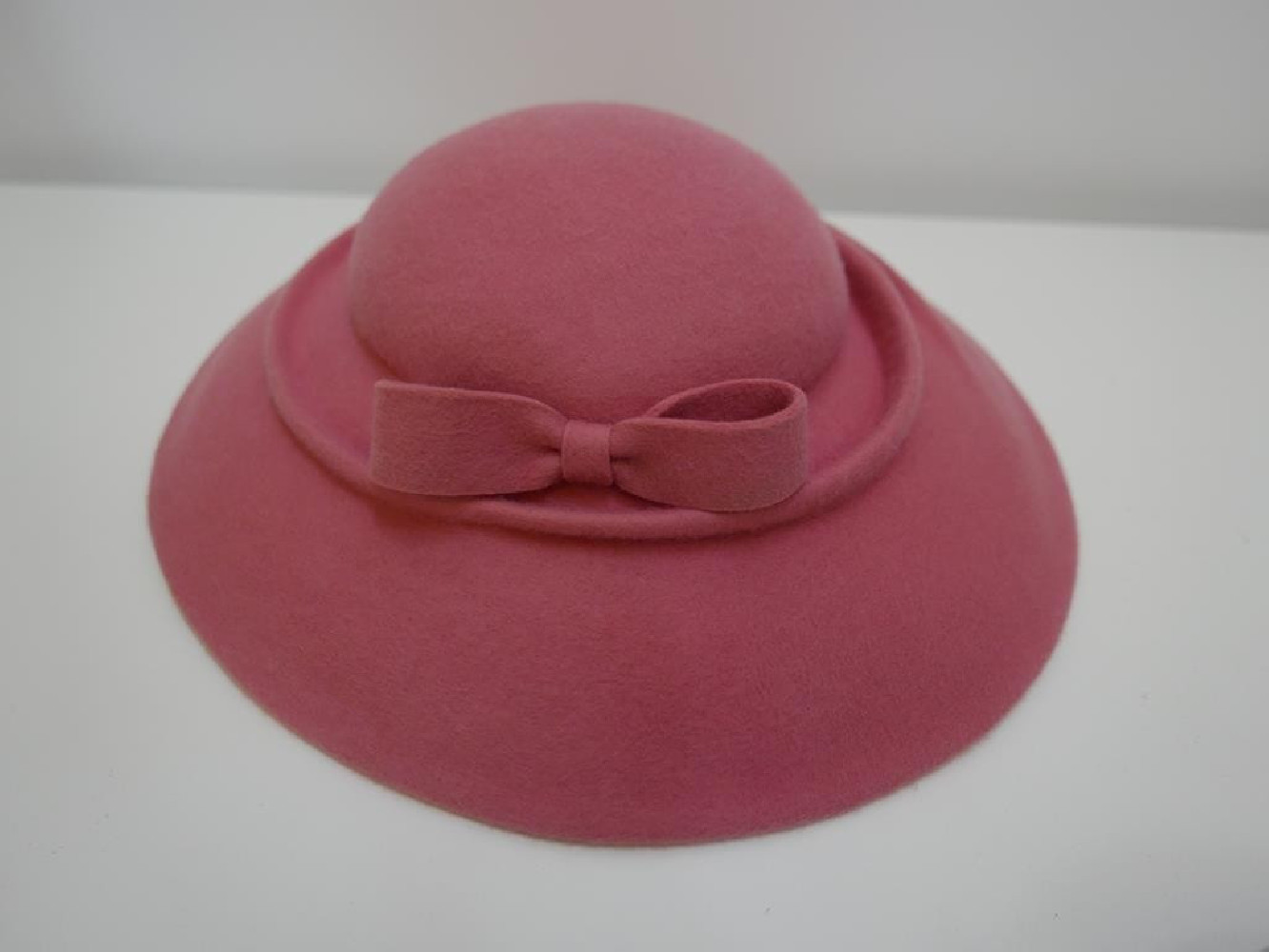 Melbourne różowy kapelusz dysk filc wełna