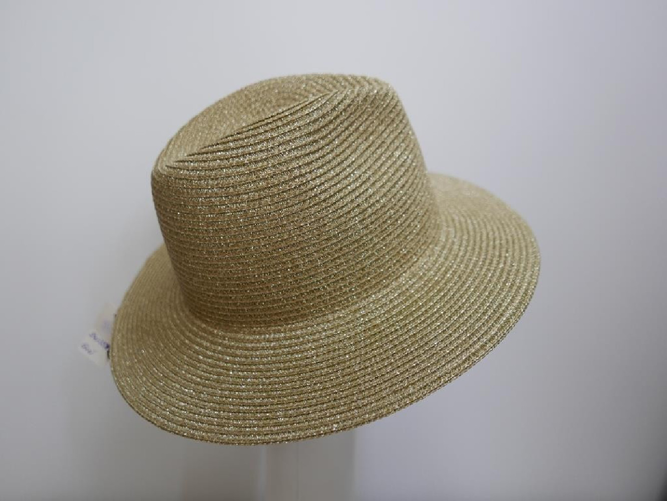 Fedora męski złoty letni  kapelusz do 58 cm regulowany