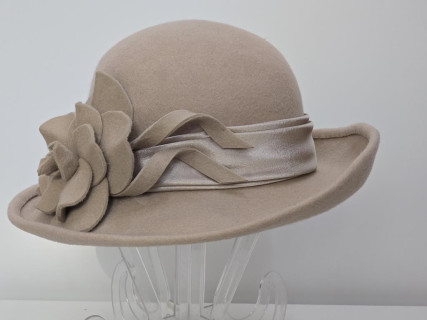 Roma beżowy kapelusz filcowy 55-57 cm