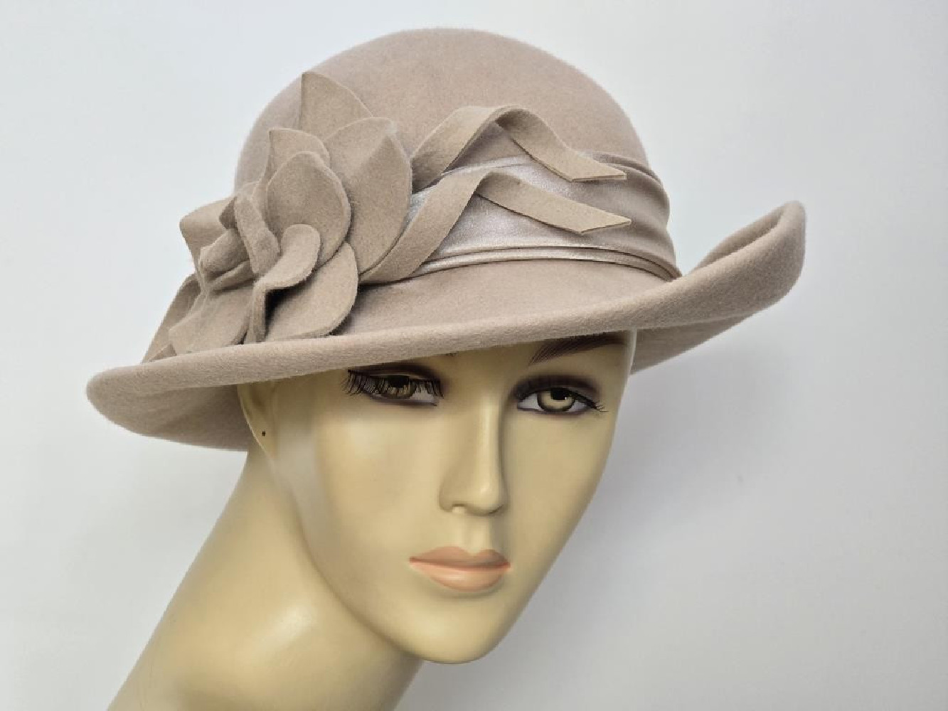 Roma beżowy kapelusz filcowy 55-57 cm