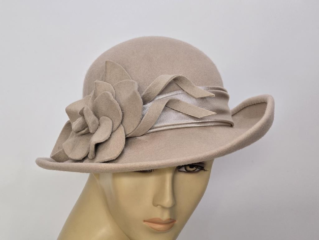 Roma beżowy kapelusz filcowy 55-57 cm