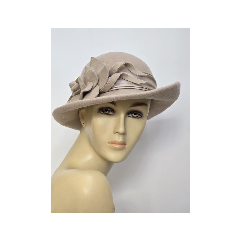 Roma beżowy kapelusz filcowy 55-57 cm