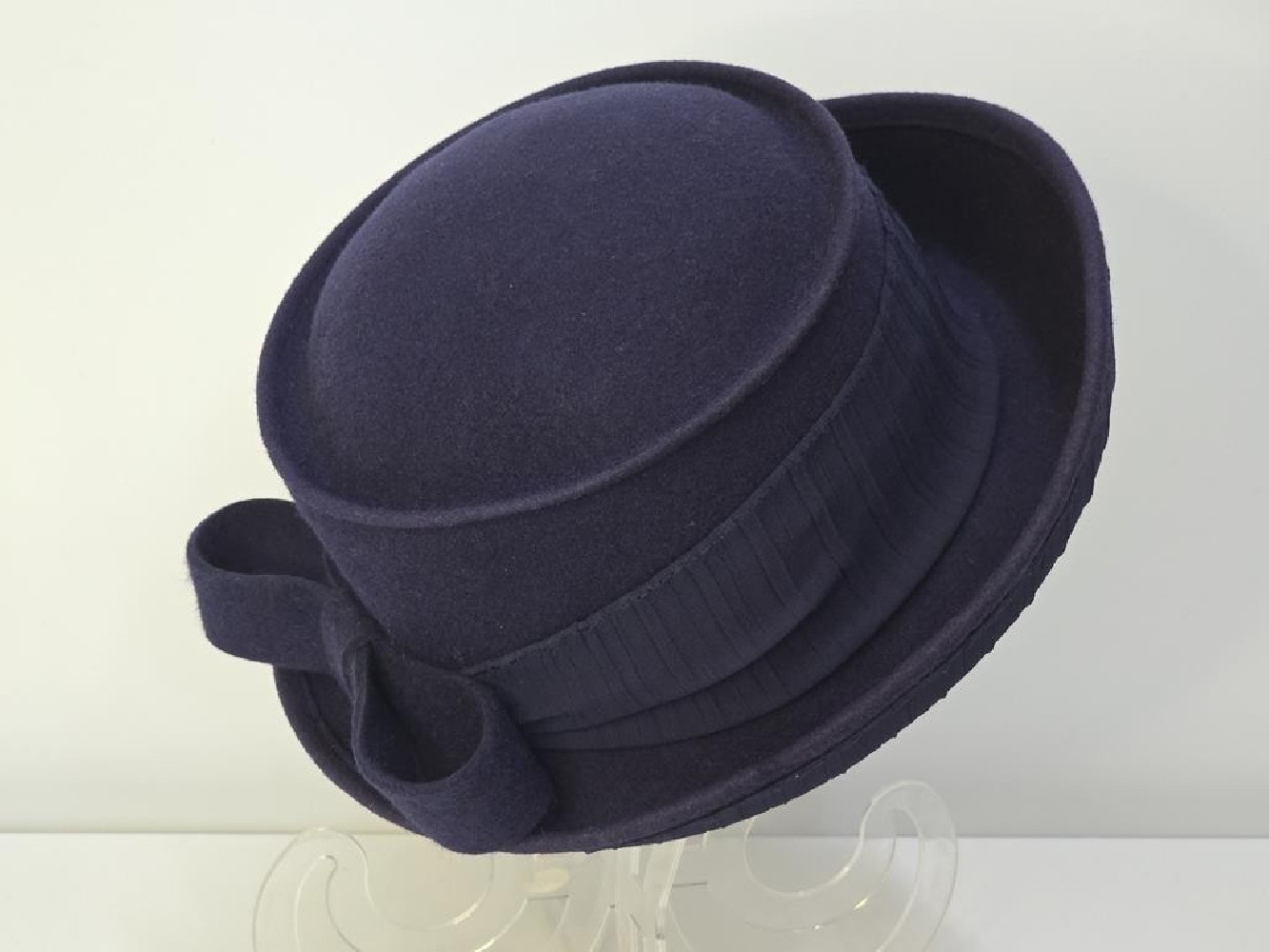 Petra granatowy kapelusz filcowy 54-56 cm