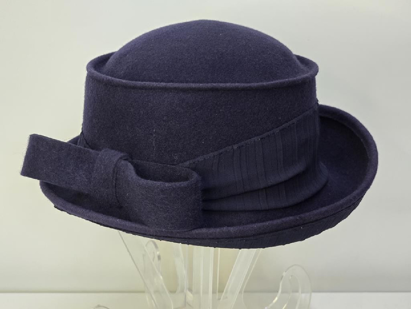 Petra granatowy kapelusz filcowy 54-56 cm