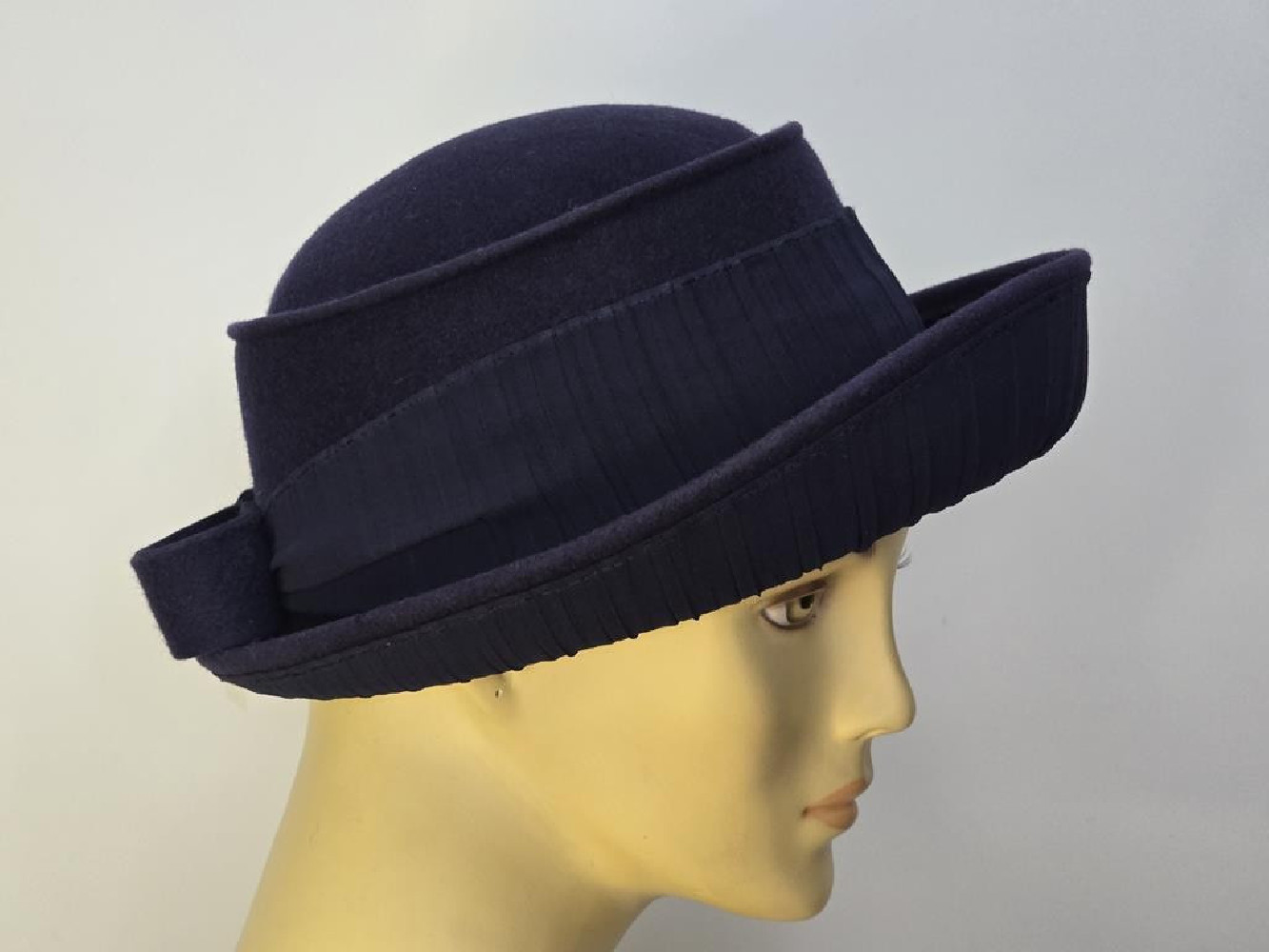 Petra granatowy kapelusz filcowy 54-56 cm