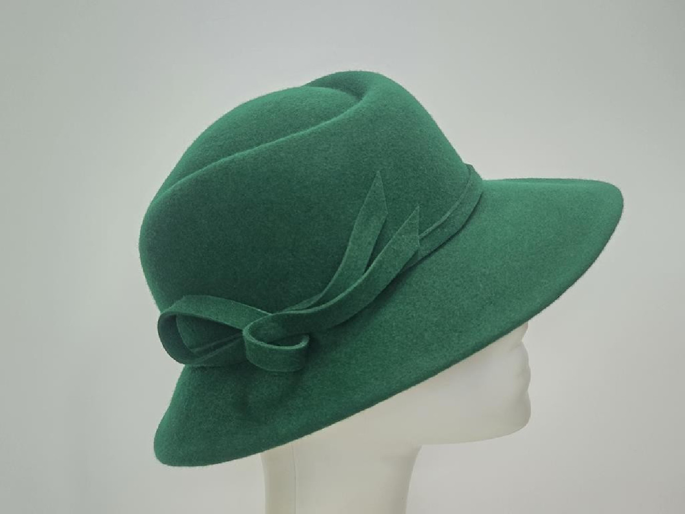 Matylda soczyście zielony kapelusz filcowy 54-56 cm