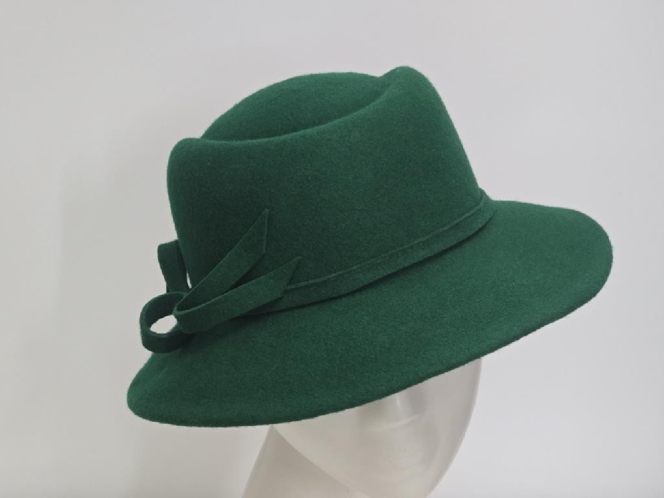 Matylda soczyście zielony kapelusz filcowy 54-56 cm