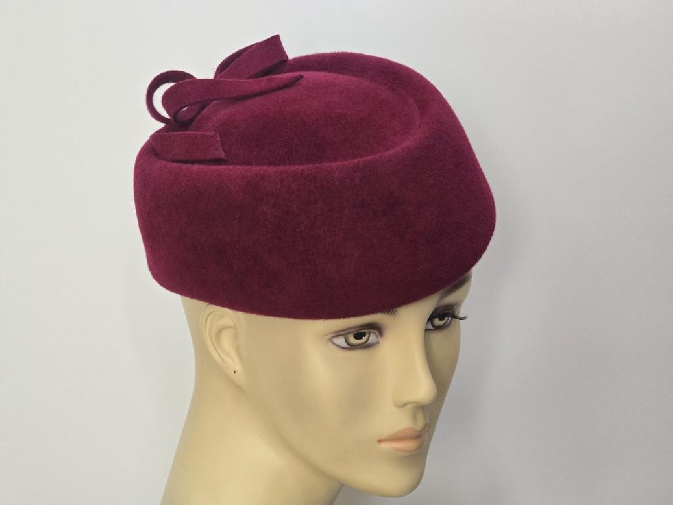 Tallina bordo toczek pilśń welurowa 54-57 cm