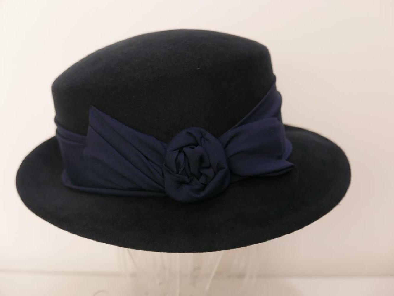 Denice granatowy kapelusz filcowy-57-59 cm