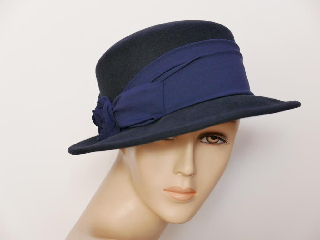 Denice granatowy kapelusz filcowy-57-59 cm